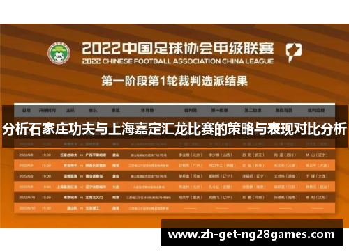 分析石家庄功夫与上海嘉定汇龙比赛的策略与表现对比分析